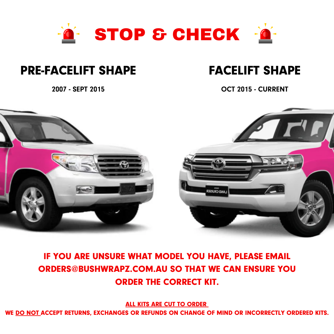 BushWrapz Kit - To Suit Toyota Landcruiser 200 Series Facelift