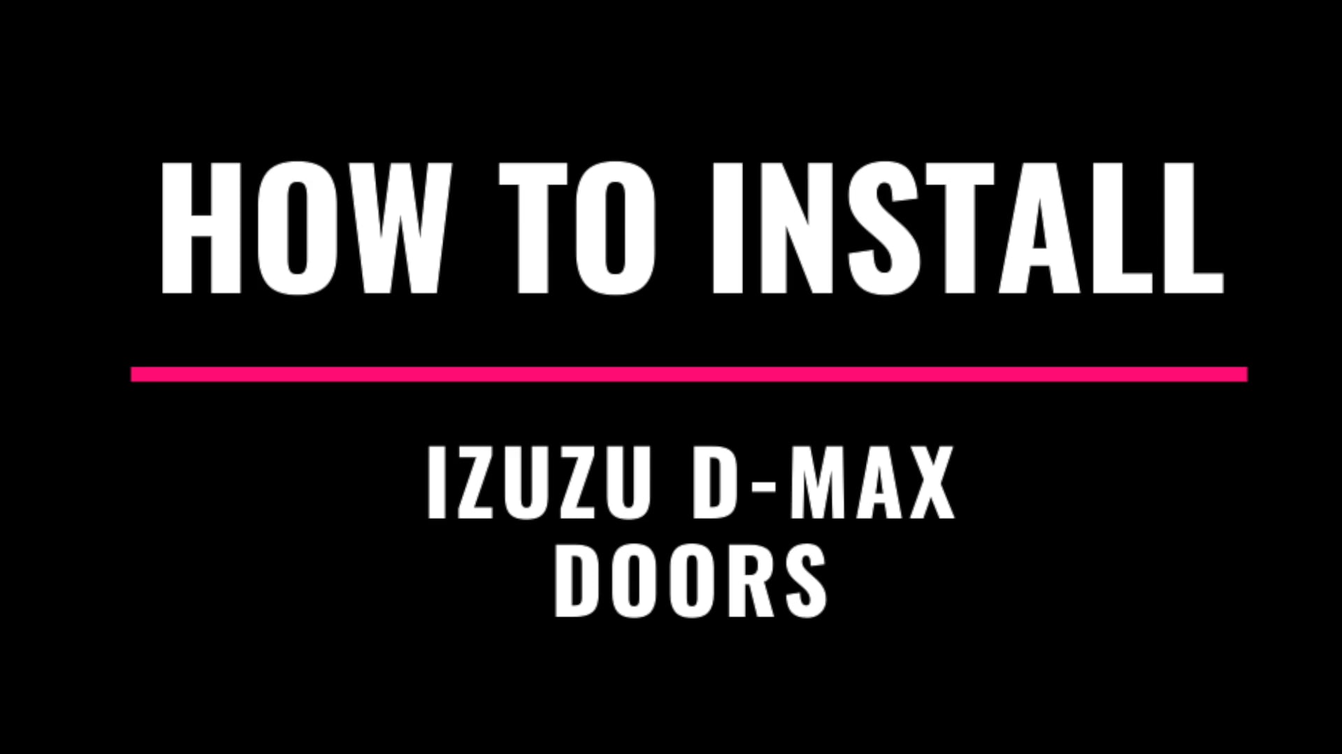 Isuzu - DMAX (2012-2020)